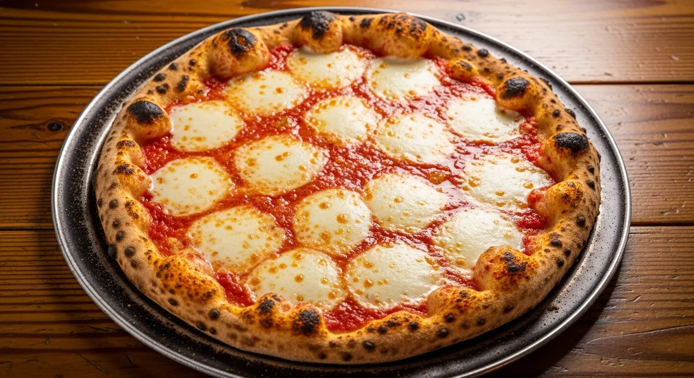 Fresh New York style cheese pizza